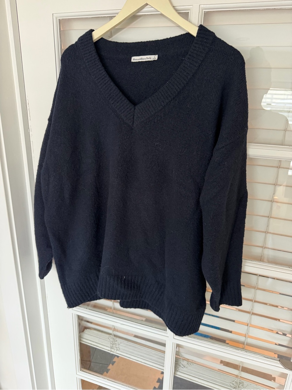 Abercrombie & Fitch Womans Oversized Sweater in Dark Navy